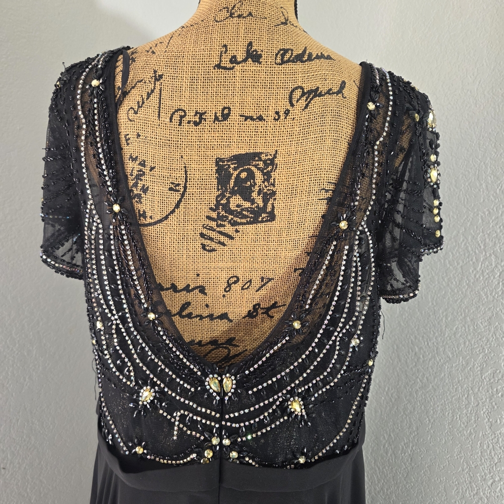Dancing Queen Black Beaded Maxi Dress - Picture 3 of 6